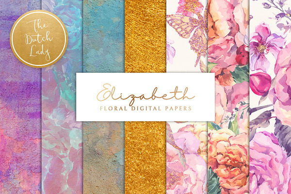Floral Background & Paper - Elizabet