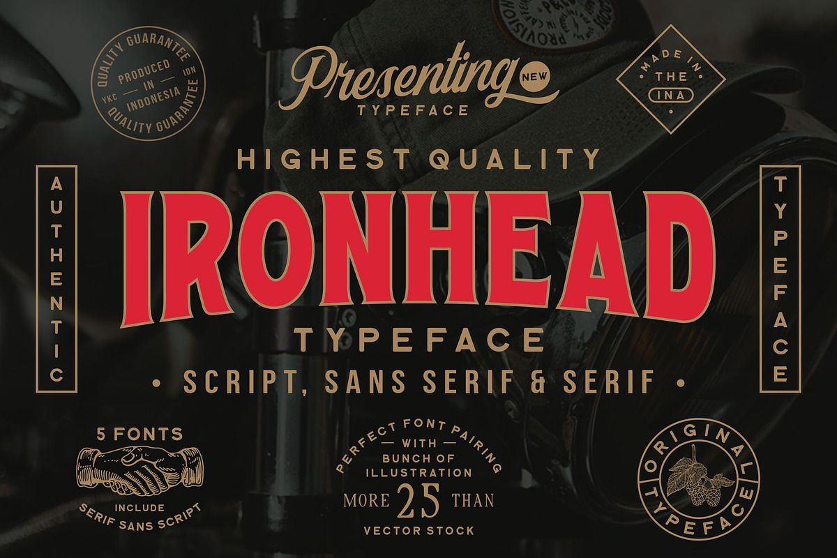 Ironhead Font Collection in Display Fonts - product preview 8