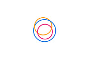 abstract circle line logo vector