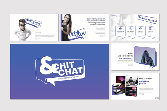 Chit & Chat - Powerpoint Template in PowerPoint Templates - product preview 1