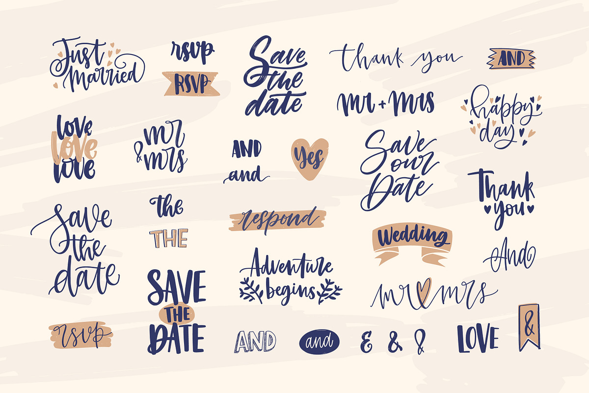 Wedding lettering in Objects - product preview 8