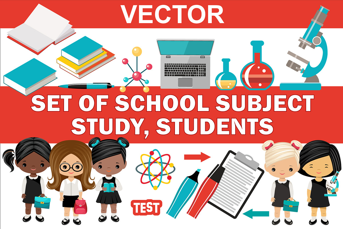 Set of school subject. Study. in Illustrations - product preview 8