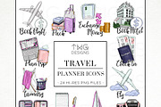 To Do Planner Icons Travel