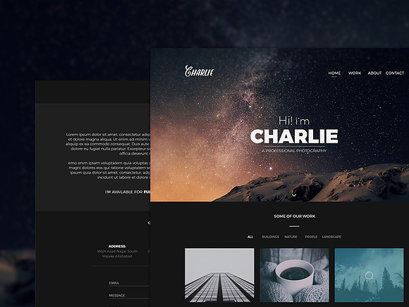 Charlie - PSD Template in Website Templates - product preview 1
