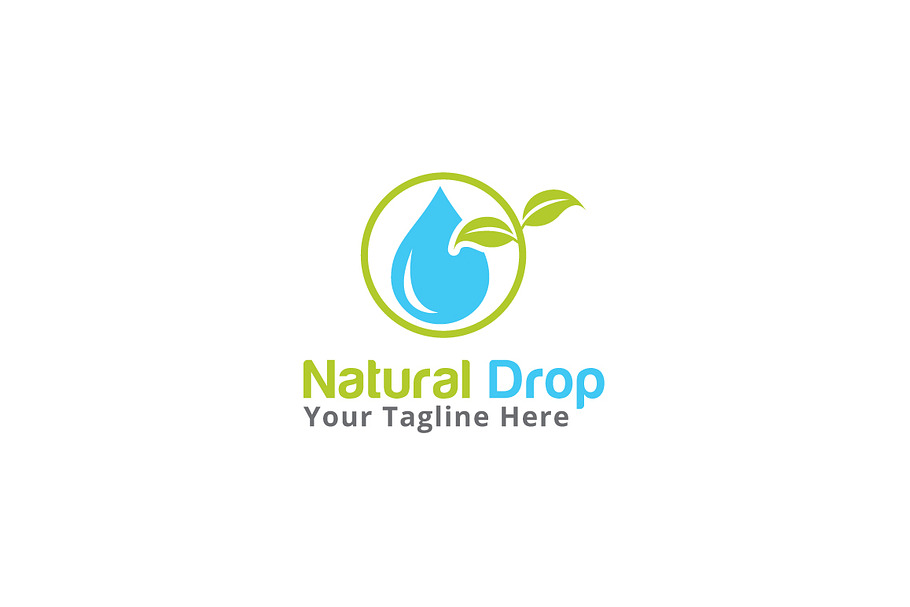 Natural Drop Logo Template in Logo Templates - product preview 8