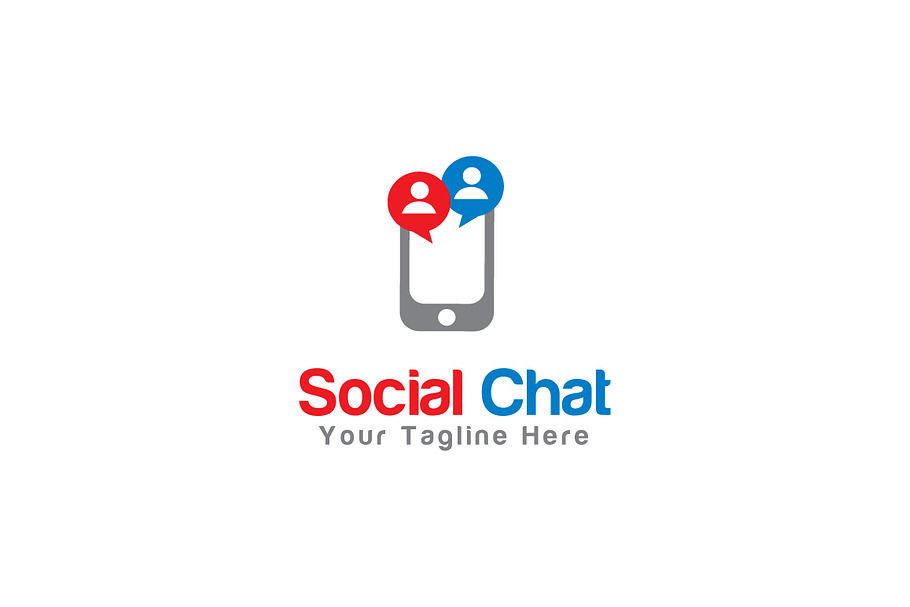 Social Chat Logo Template