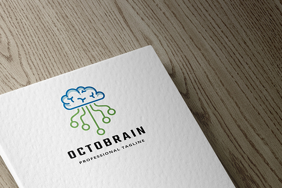 Octopus Brain Logo in Logo Templates - product preview 8