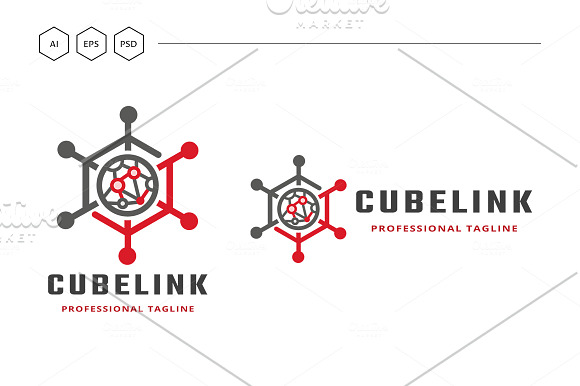 Cube Link Logo in Logo Templates - product preview 3