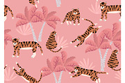 Pattern With Tigers
