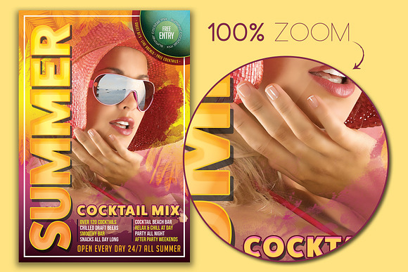 Summer Cocktail Mix Flyer Template in Flyer Templates - product preview 1