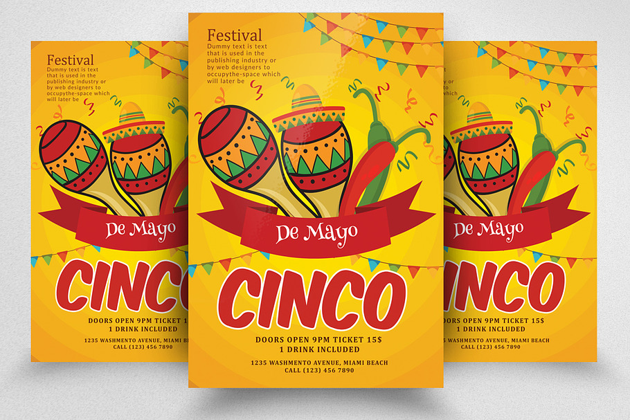 Cinco De Mayo Flyer/Poster in Flyer Templates - product preview 8