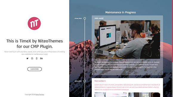 CMP TimeX - Coming Soon landing page in WordPress Landing Page Themes - product preview 3