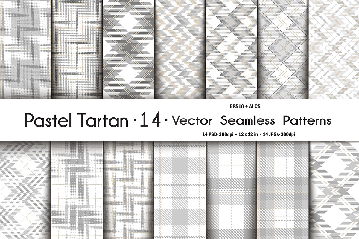 Seamless Pastel Tartan Pattern in Patterns - product preview 8