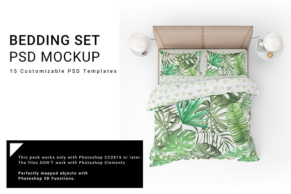 Bed Linen Mockup Set in Product Mockups - product preview 2