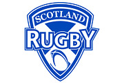 rugby ball shield scotland flag