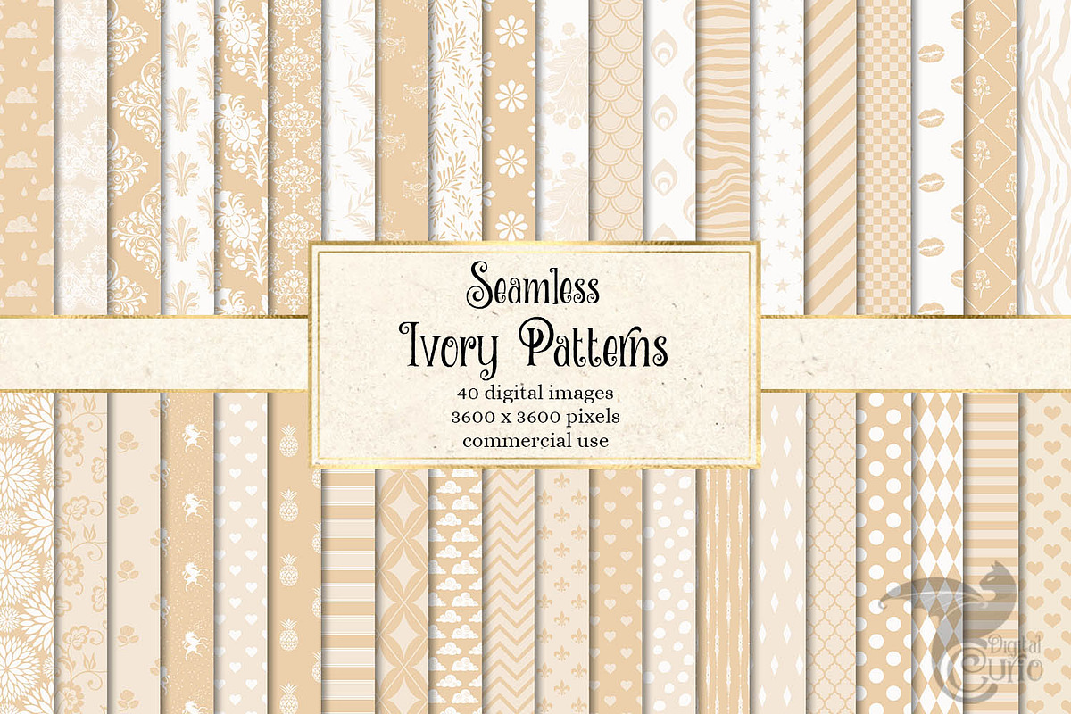 Ivory Digital Paper in Patterns - product preview 8