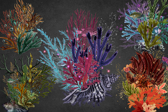 Mermaid Bouquets Clipart in Illustrations - product preview 1