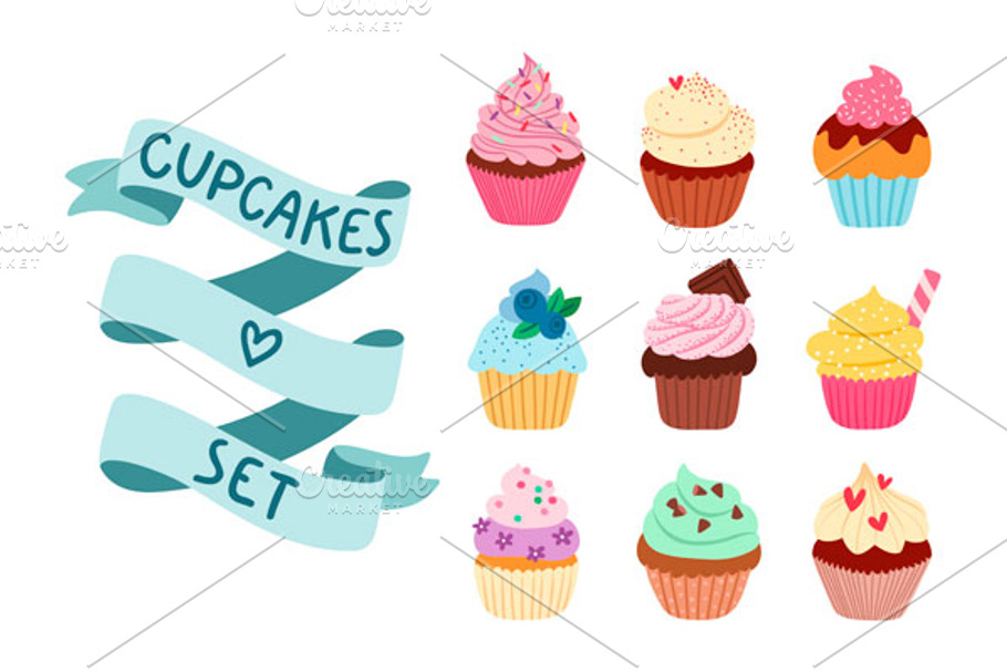 Cupcakes in Illustrations - product preview 8
