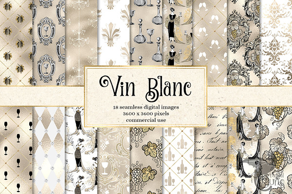 Vin Blanc Digital Paper