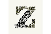 Elegant capital letter Z