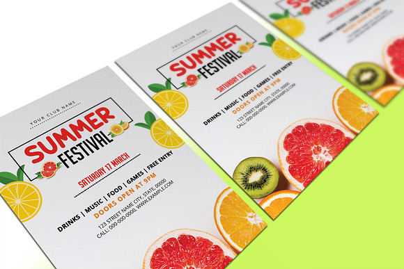 Summer Celebration Flyer -V1036 in Invitation Templates - product preview 2