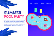Landing page summer pool party