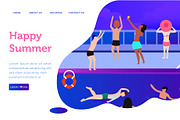 Landing page happy summer