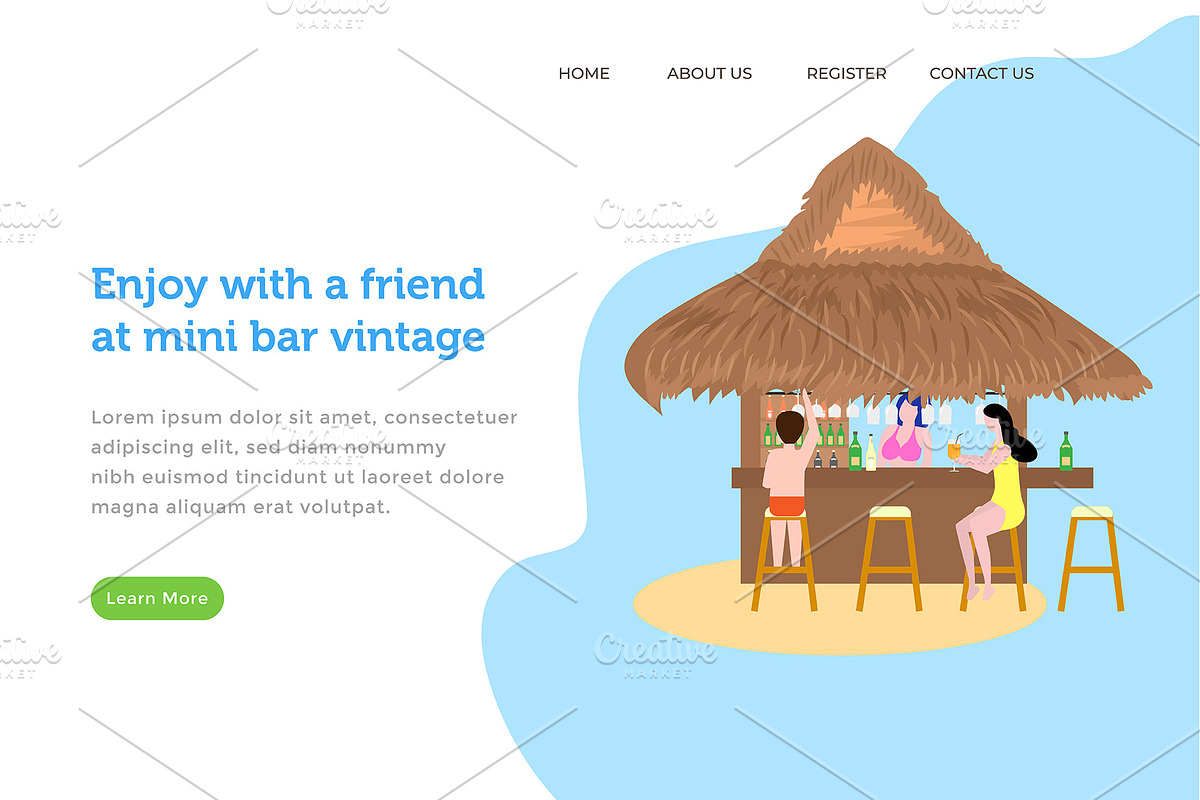Landing Page Background With tropica in Landing Page Templates - product preview 8