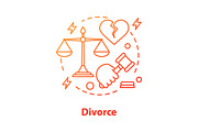 Divorce concept icon