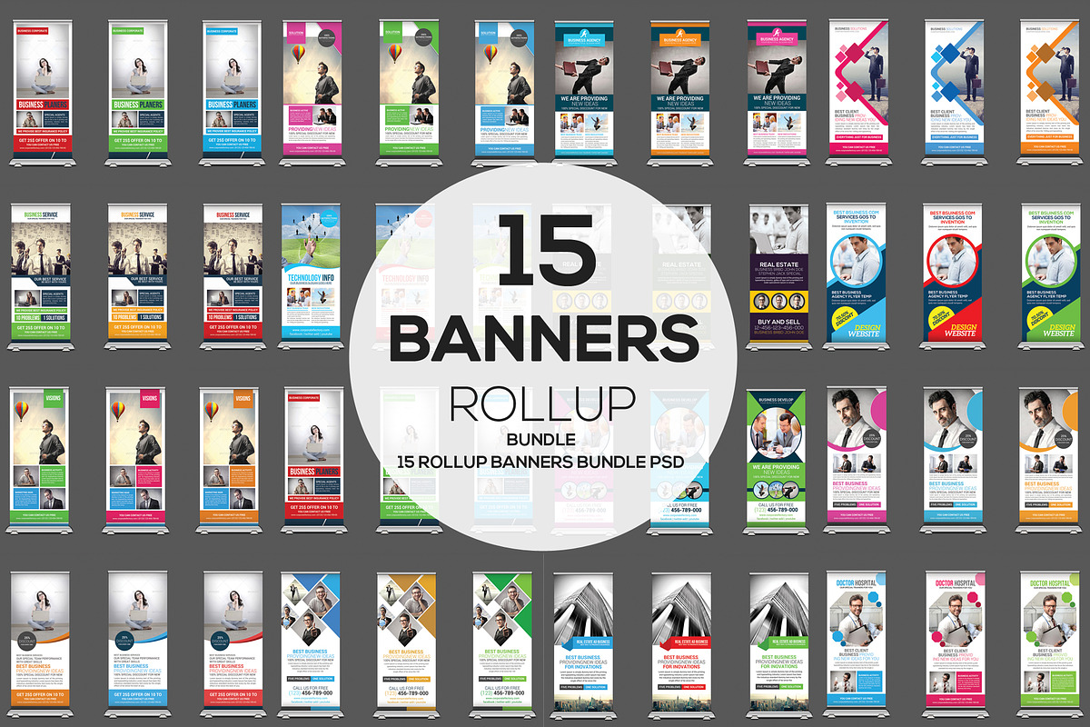 15 Business Roll-up Banners Bundle in Flyer Templates - product preview 8