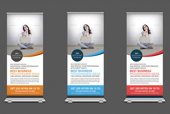 15 Business Roll-up Banners Bundle in Flyer Templates - product preview 15