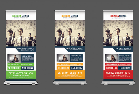 15 Business Roll-up Banners Bundle in Flyer Templates - product preview 19