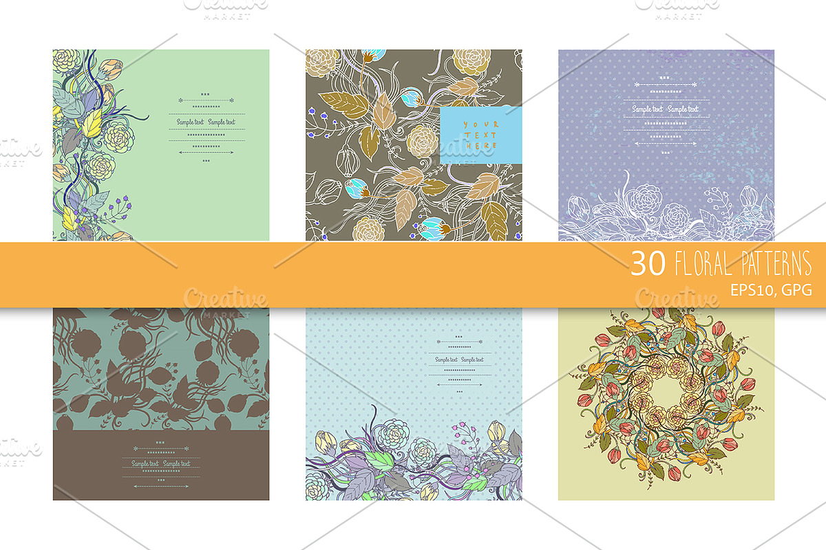 30 beautiful floral patterns in Patterns - product preview 8