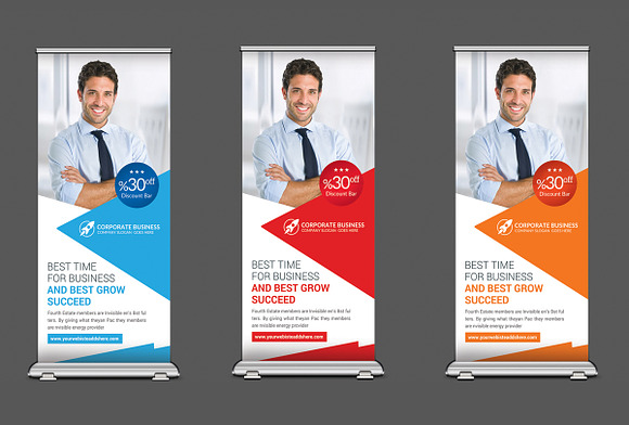 15 Mulipurpose Rollup Banners Bundle in Flyer Templates - product preview 5