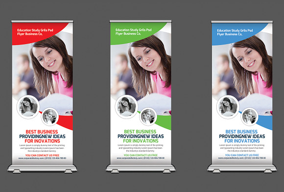 15 Mulipurpose Rollup Banners Bundle in Flyer Templates - product preview 6