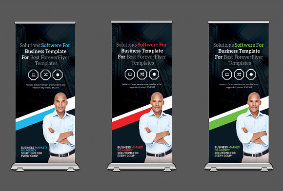 15 Mulipurpose Rollup Banners Bundle in Flyer Templates - product preview 12