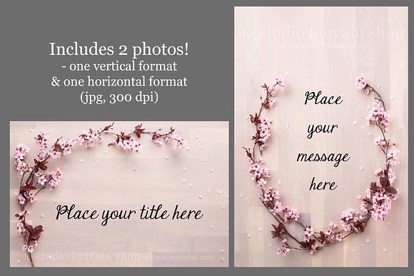Styled Stock - Spring Blossoms Duo in Mobile & Web Mockups - product preview 1