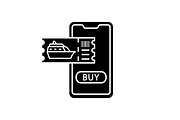 Cruise tickets buying glyph icon