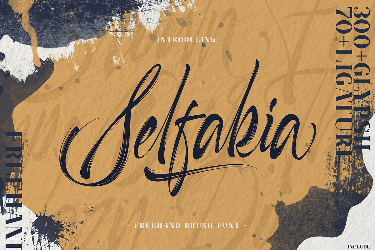 Selfakia Brush Font in Script Fonts - product preview 8