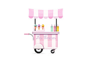 Ice-cream cart. Fast food snack bar.