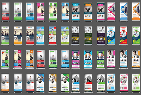 40 Multipurpose Rollup Banner Bundle in Flyer Templates - product preview 1