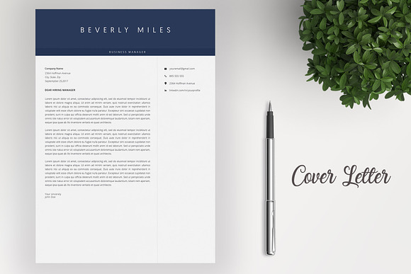 Modern Resume Template 4 Pages in Letter Templates - product preview 3