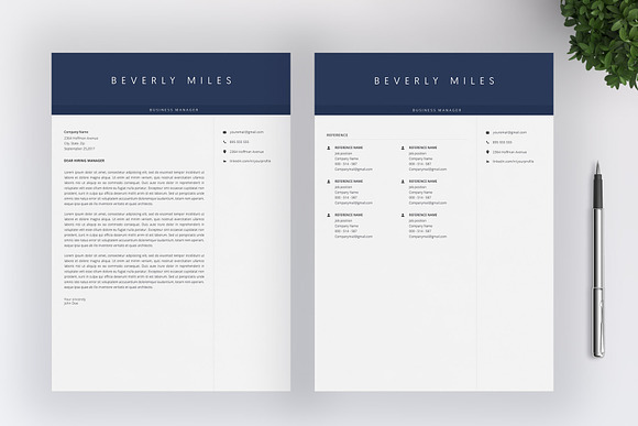 Modern Resume Template 4 Pages in Letter Templates - product preview 4