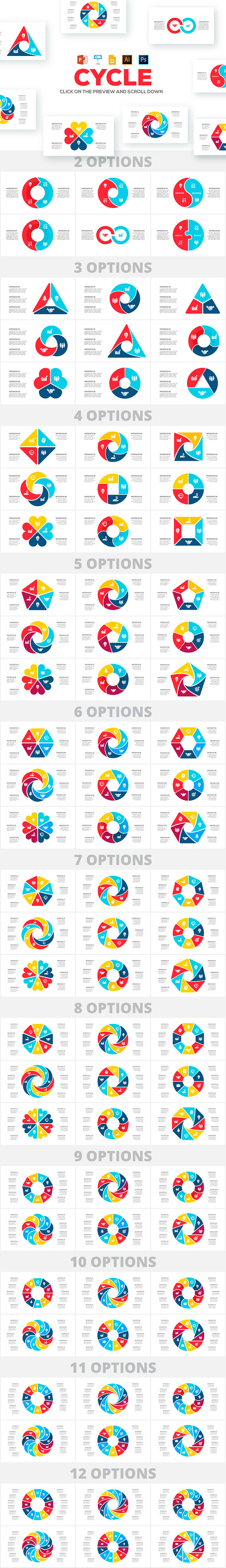 Cycle animated infographics in Keynote Templates - product preview 1