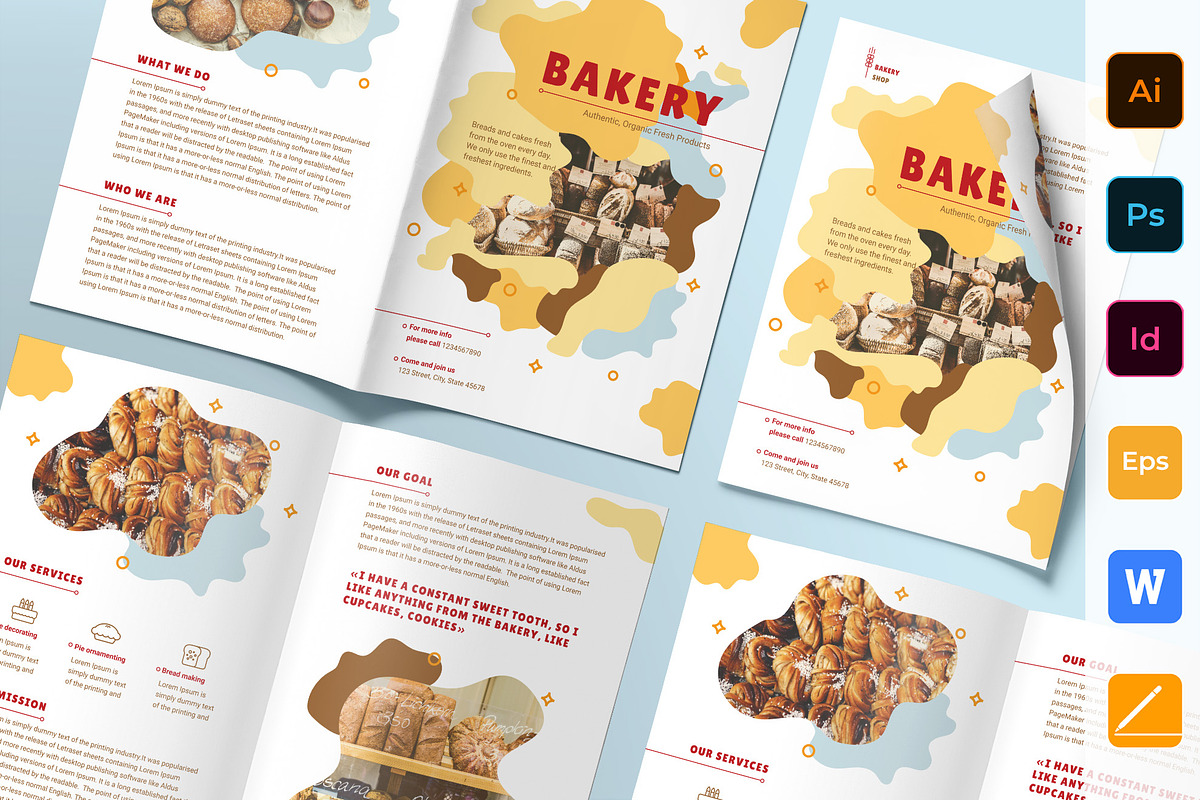 Bakery Brochure Bifold in Brochure Templates - product preview 8