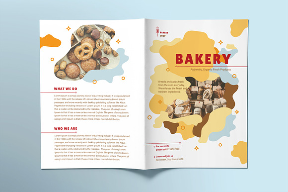 Bakery Brochure Bifold in Brochure Templates - product preview 1
