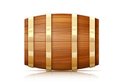 Wooden barrel. Vessel for keeping.