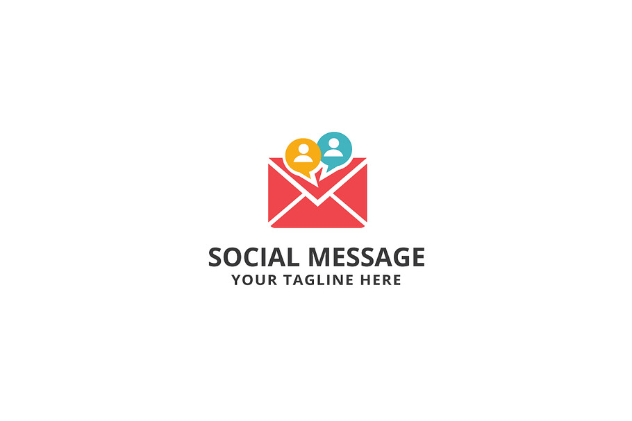 Social Message Logo Template in Logo Templates - product preview 8