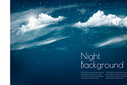 Night sky background with clouds