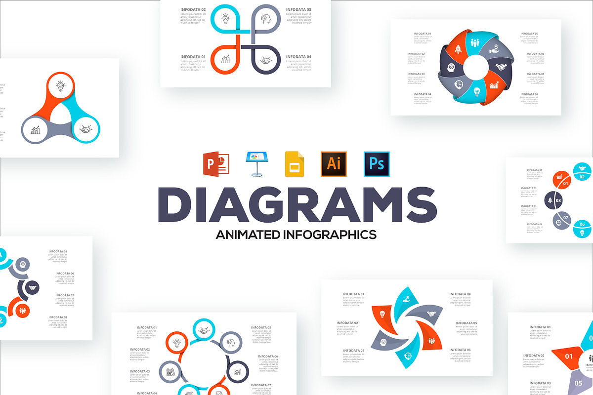 Diagrams animated infographics in Keynote Templates - product preview 8